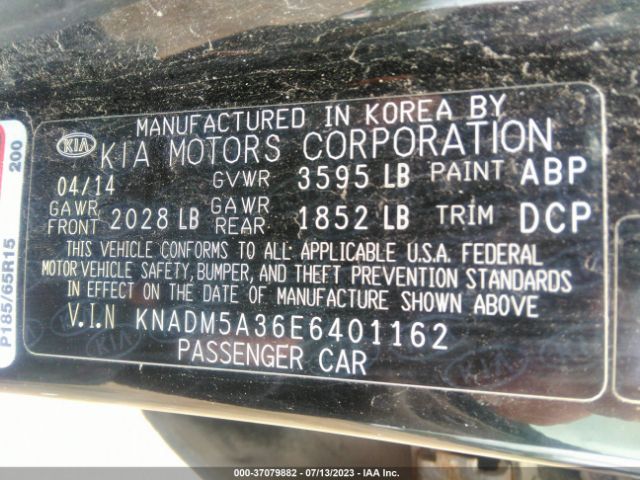 KNADM5A36E6401162 KIA RIO LX