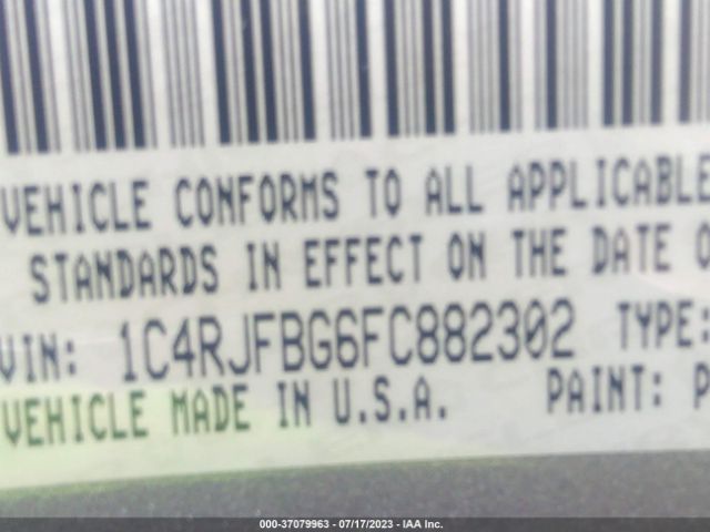 1C4RJFBG6FC882302 Jeep Grand Cherokee Limited