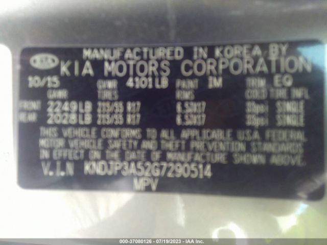 KNDJP3A52G7290514 KIA SOUL +