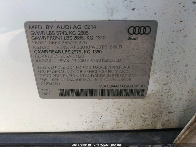 WA1CMAFP0EA089530 Audi Q5 Premium Plus