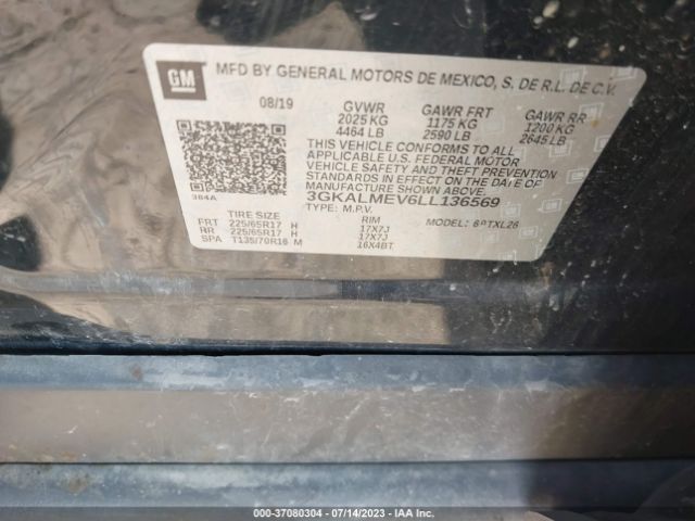 3GKALMEV6LL136569 GMC Terrain Sle