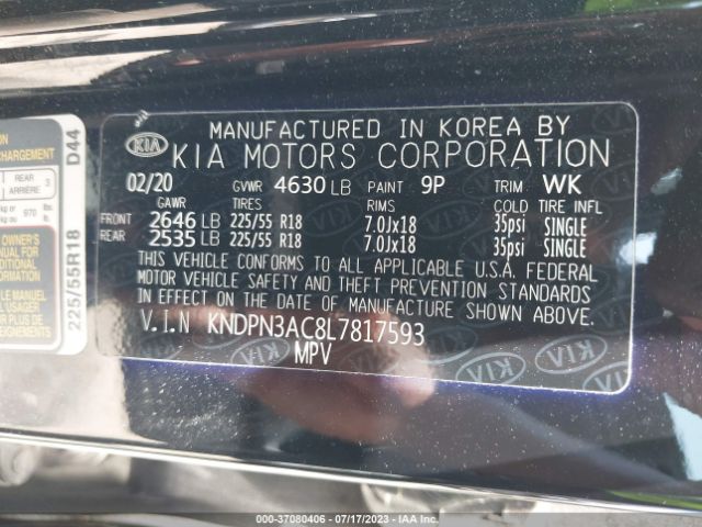 KNDPN3AC8L7817593 KIA Sportage Ex