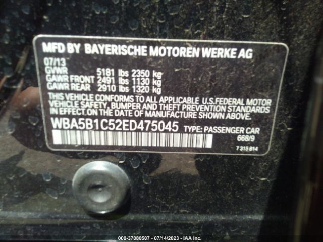 WBA5B1C52ED475045 BMW 5 Series 535i