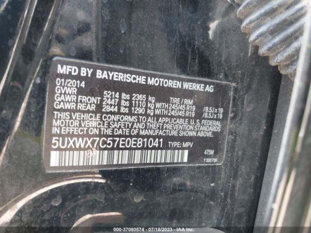 5UXWX7C57E0E81041 BMW X3 Xdrive35i