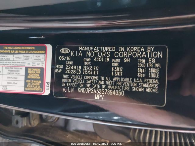 KNDJP3A53G7394350 KIA SOUL +
