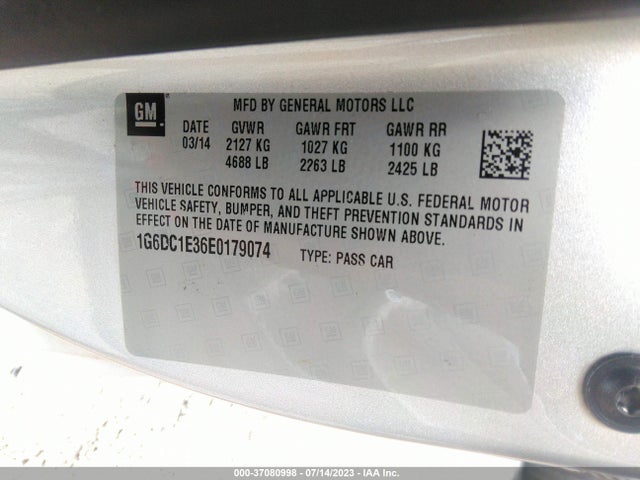 1G6DC1E36E0179074 Cadillac Cts Coupe Performance