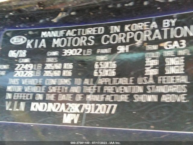 KNDJN2A28K7912077 KIA Soul Base