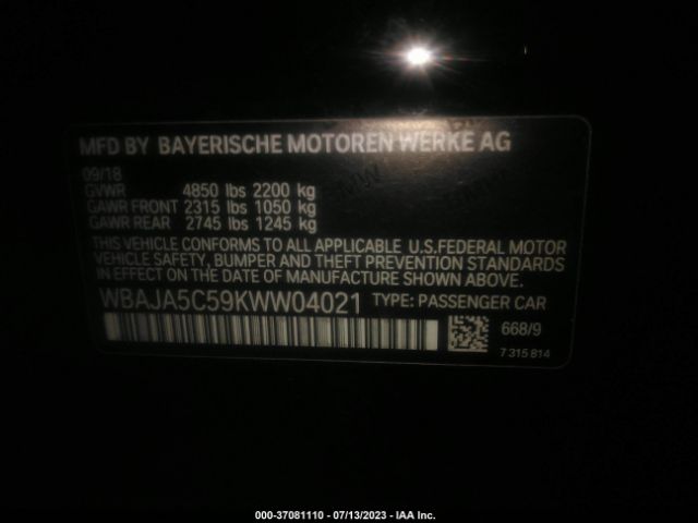 WBAJA5C59KWW04021 BMW 5 Series 530i