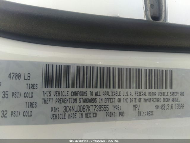 3C4NJDDB7KT739555 Jeep Compass Trailhawk