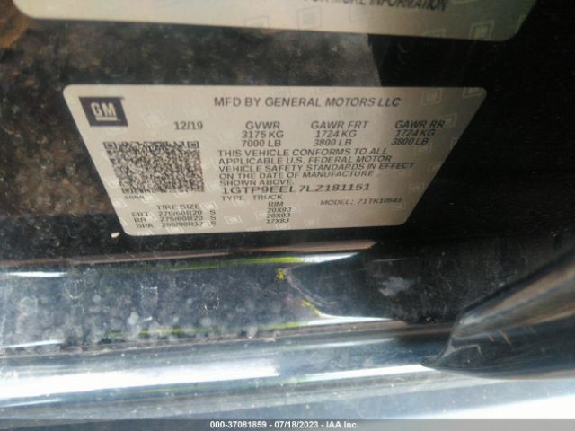 1GTP9EEL7LZ181151 GMC Sierra 1500 At4