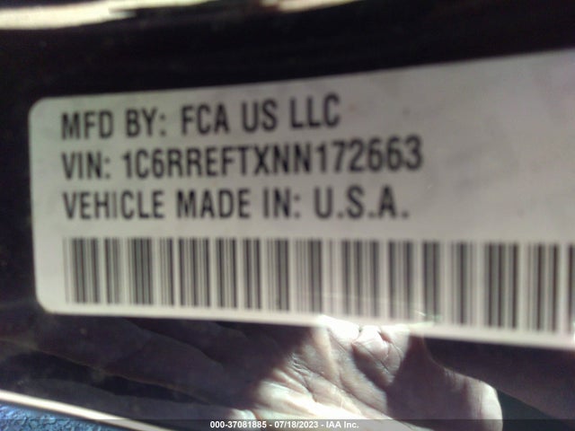 1C6RREFTXNN172663 RAM 1500 Big Horn