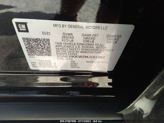 Chevrolet Traverse Premier 2021 1GNERKKW2MJ161062 Image 9