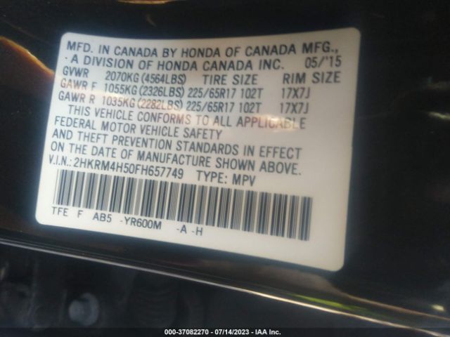 2HKRM4H50FH657749 Honda CR-V EX