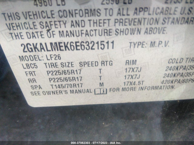 GMC Terrain Sle 2014 2GKALMEK6E6321511 Image 9