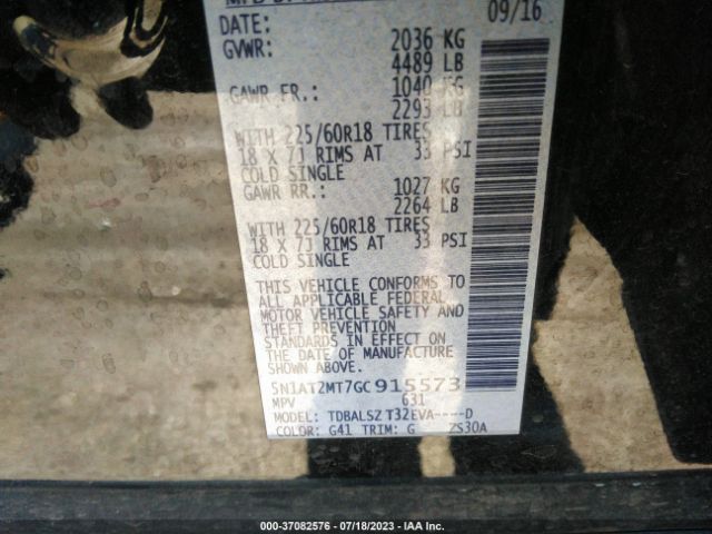 5N1AT2MT7GC915573 Nissan Rogue Sl