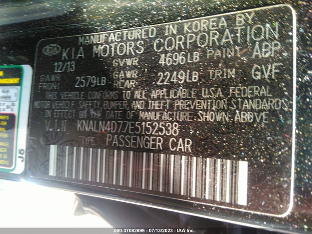 KIA Cadenza Premium 2014 KNALN4D77E5152538 Image 9