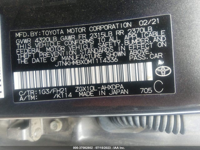 Toyota C-HR LE 2021 JTNKHMBX0M1114336 Image 9