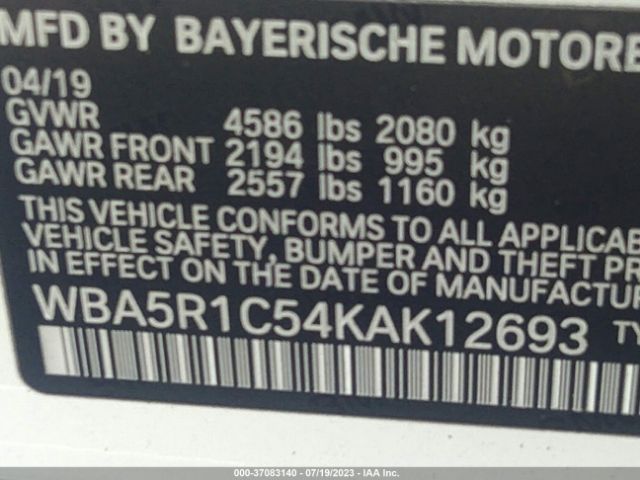 WBA5R1C54KAK12693 BMW 3 Series 330i