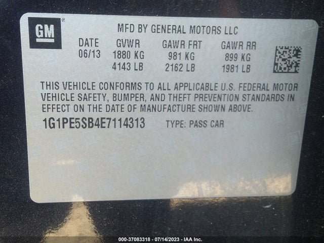 Chevrolet Cruze 2lt 2014 1G1PE5SB4E7114313 Image 15