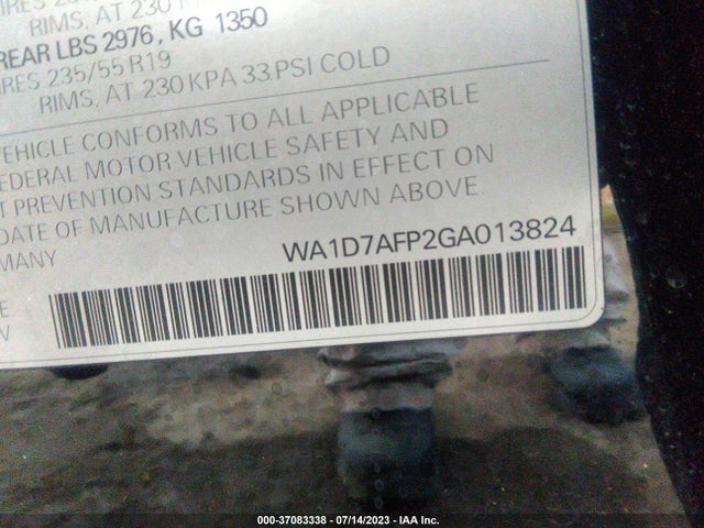 WA1D7AFP2GA013824 Audi Q5 Premium Plus