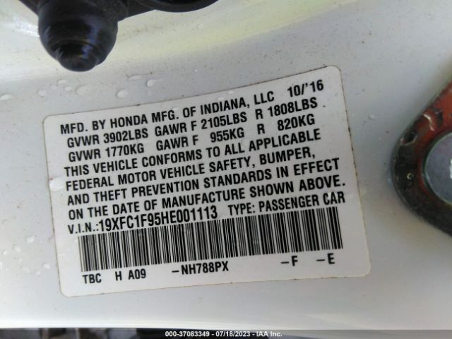 19XFC1F95HE001113 Honda Civic Sedan Touring