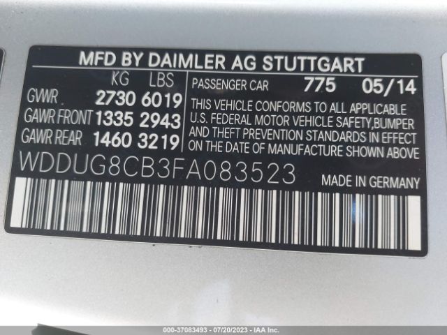 WDDUG8CB3FA083523 Mercedes-Benz S-class S 550