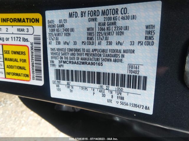 3FMCR9A62MRA90165 Ford Bronco Sport Base
