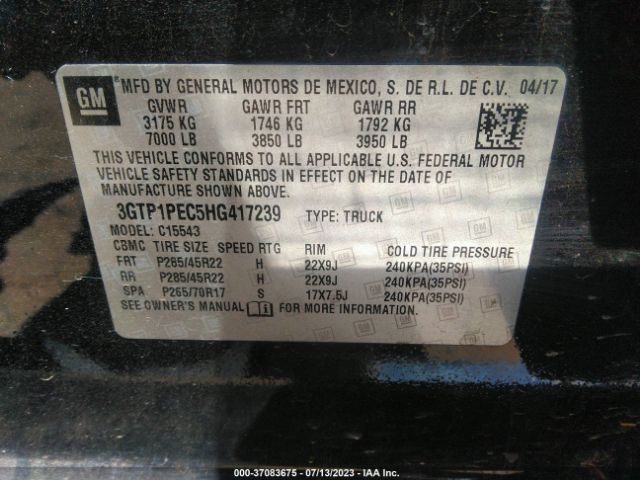 3GTP1PEC5HG417239 GMC Sierra 1500 Denali