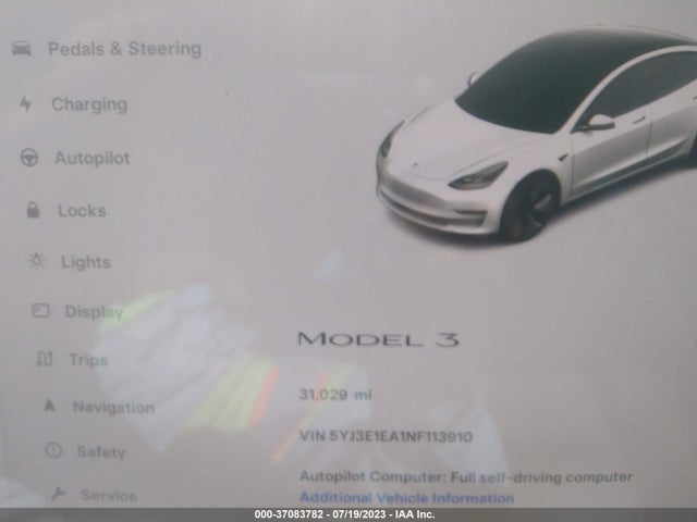 Tesla MODEL 3 2022 5YJ3E1EA1NF113910 Image 15