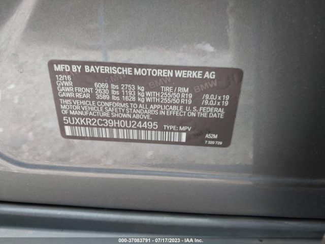 5UXKR2C39H0U24495 BMW X5 Sdrive35i