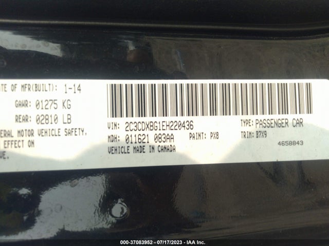 Dodge Charger Se 2014 2C3CDXBG1EH220436 Image 9