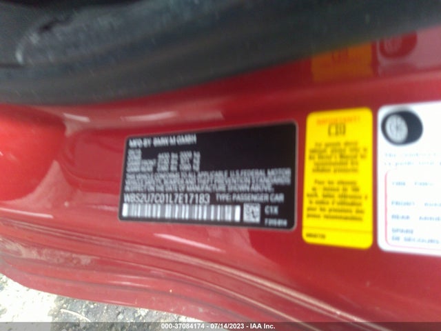 2020 BMW M2, VIN: WBS2U7C01L7E17183