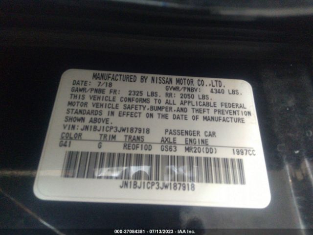 JN1BJ1CP3JW187918 Nissan Rogue Sport S