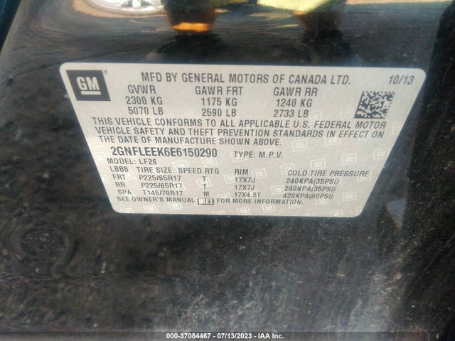 Chevrolet EQUINOX LS 2014 2GNFLEEK6E6150290 Image 10