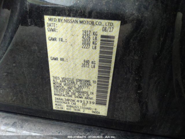 1N4AL3AP2HC491339 Nissan Altima 2.5 Sr