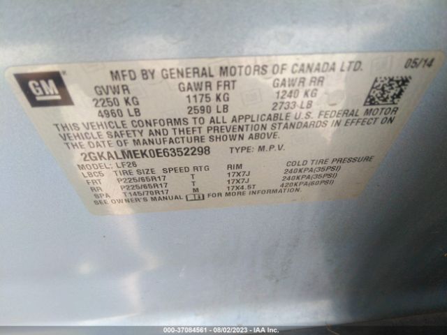 2GKALMEK0E6352298 GMC Terrain Sle