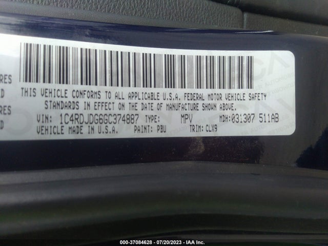 Dodge DURANGO LIMITED 2016 1C4RDJDG6GC374887 Image 9