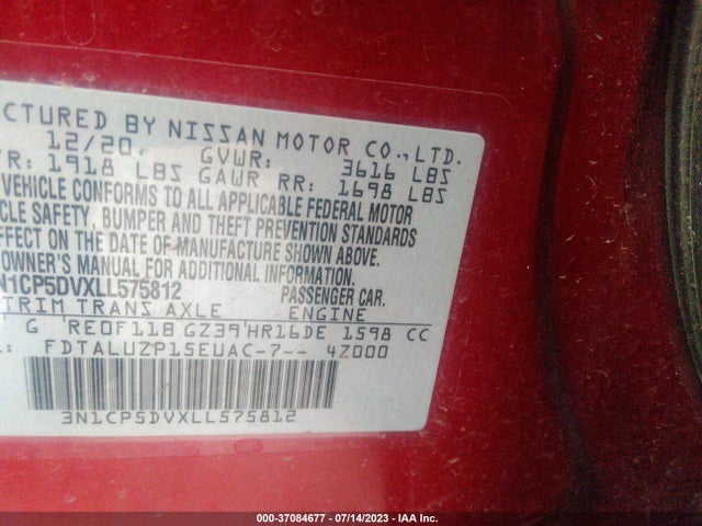 Nissan Kicks Sr Xtronic Cvt 2020 3N1CP5DVXLL575812 Image 9