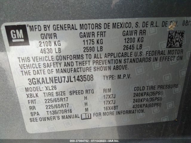 3GKALNEU7JL143508 GMC Terrain Sle Diesel