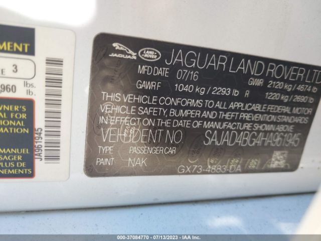 SAJAD4BG4HA961945 Jaguar Xe 25t Premium