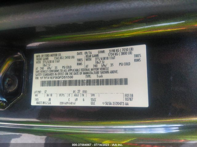 1FTFX1EF8GFD51500 Ford F-150 Xlt/xl/lariat
