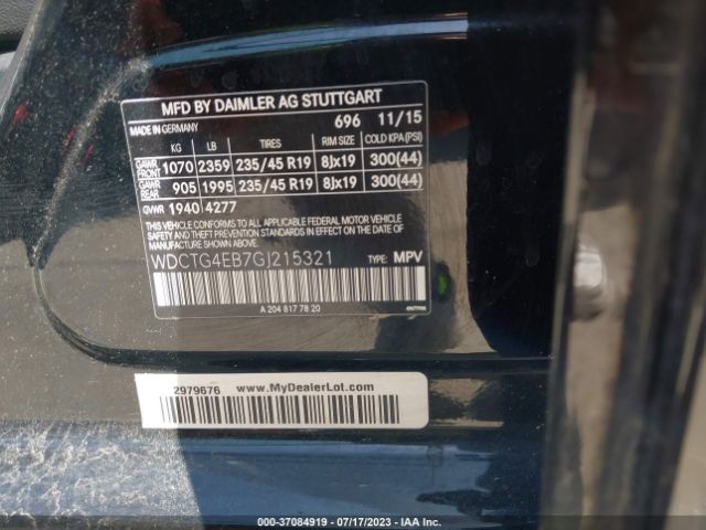 WDCTG4EB7GJ215321 Mercedes-Benz Gla Gla 250