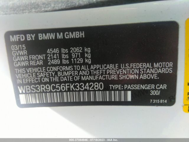 WBS3R9C56FK334280 BMW M4