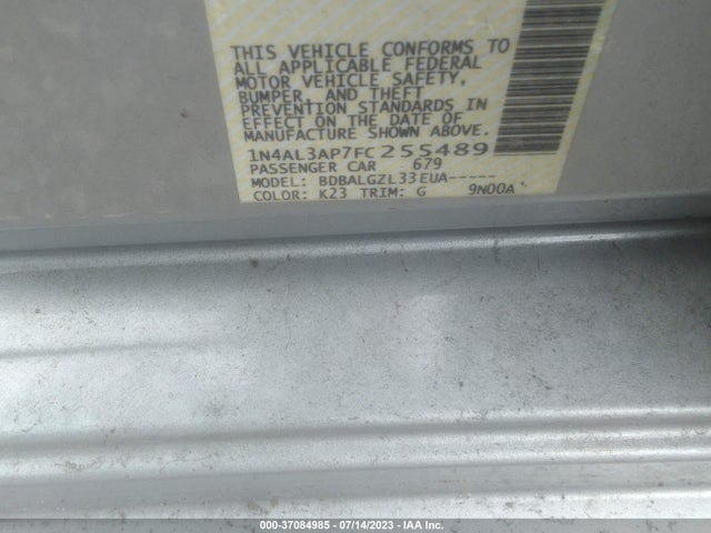 2015 NISSAN ALTIMA 2.5 VIN: 1N4AL3AP7FC255489