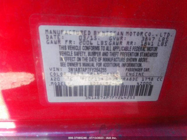 3N1AB7AP7FY264255 Nissan SENTRA SR