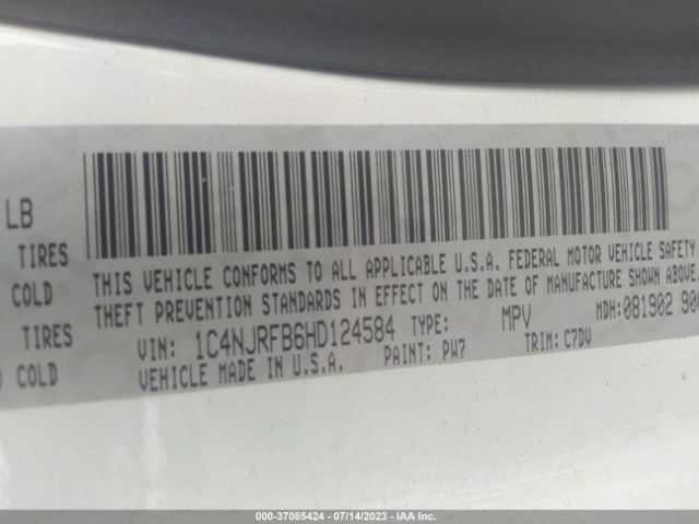 1C4NJRFB6HD124584 Jeep Patriot Latitude