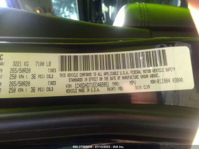 1C4SDHDT1EC402051 Dodge DURANGO LIMITED
