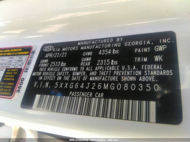 5XXG64J26MG080350 KIA K5 Gt-line
