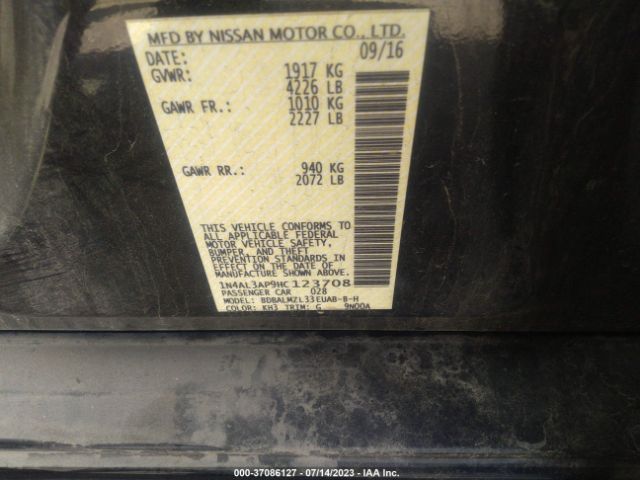 1N4AL3AP9HC123708 Nissan Altima 2.5 Sv