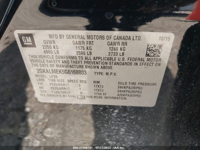 2GKALMEK5G6168803 GMC Terrain Sle